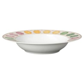 Piatto da zuppa Idyllia in porcellana, motivo Crystal Print, pietre preziose, multicolore