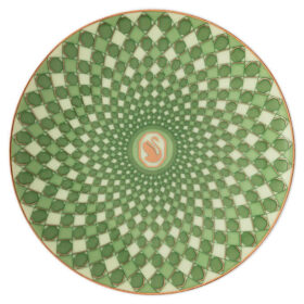 Piatto Signum in porcellana, piccolo, verde