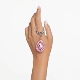 Portachiavi con taglio a pera, rosa