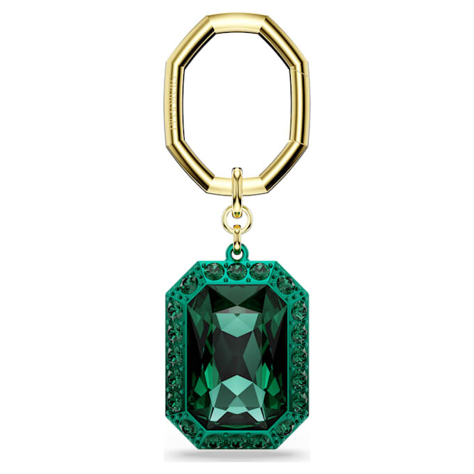 Portachiavi con taglio ottagonale, verde, finitura in metalli misti Portachiavi con taglio ottagonale, verde, finitura in metalli misti
