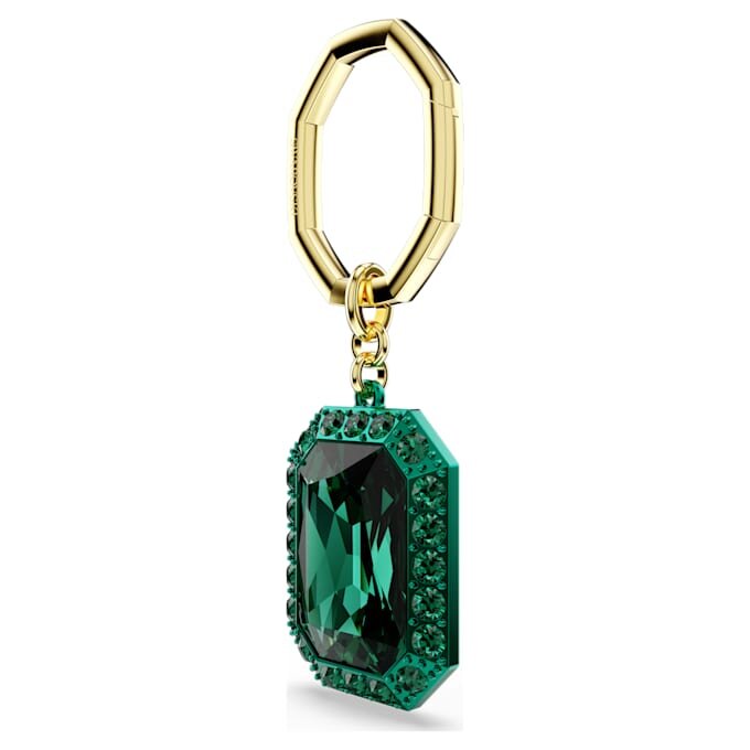 Portachiavi con taglio ottagonale, verde, finitura in metalli misti Portachiavi con taglio ottagonale, verde, finitura in metalli misti
