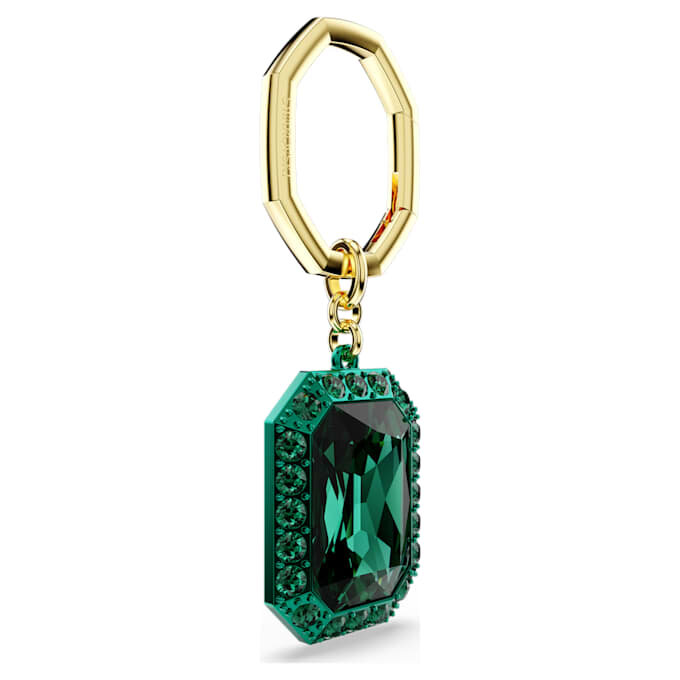 Portachiavi con taglio ottagonale, verde, finitura in metalli misti Portachiavi con taglio ottagonale, verde, finitura in metalli misti