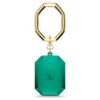 Portachiavi con taglio ottagonale, verde, finitura in metalli misti Portachiavi con taglio ottagonale, verde, finitura in metalli misti