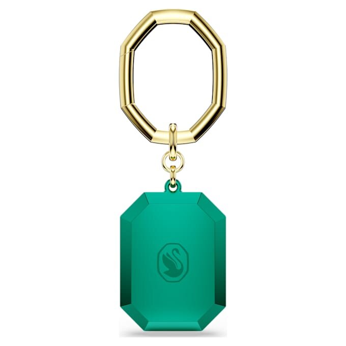 Portachiavi con taglio ottagonale, verde, finitura in metalli misti Portachiavi con taglio ottagonale, verde, finitura in metalli misti