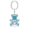 Portachiavi orsetto Teddy, blu, placcato in rodio Portachiavi orsetto Teddy, blu, placcato in rodio
