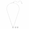 Set Ariana Grande X Swarovski con tagli misti, cuore, bianco, placcato in rodio Set Ariana Grande X Swarovski con tagli misti, cuore, bianco, placcato in rodio