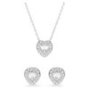 Set Ariana Grande X Swarovski con tagli misti, cuore, bianco, placcato in rodio Set Ariana Grande X Swarovski con tagli misti, cuore, bianco, placcato in rodio