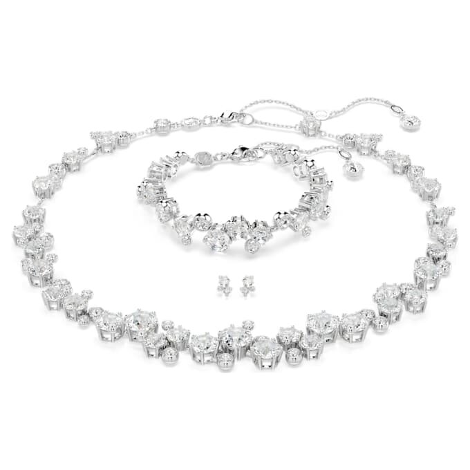 Set Constella con tagli misti, bianco, placcato in rodio Set Constella con tagli misti, bianco, placcato in rodio
