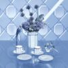 Tazza da caffè espresso Signum con piattino in porcellana, blu Tazza da caffè espresso Signum con piattino in porcellana, blu