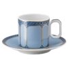 Tazza da caffè espresso Signum con piattino in porcellana, blu Tazza da caffè espresso Signum con piattino in porcellana, blu