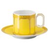 Tazza da caffè espresso Signum con piattino in porcellana, gialla Tazza da caffè espresso Signum con piattino in porcellana, gialla