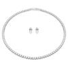 Set da tennis Matrix con taglio rotondo, bianco, placcato in rodio Set da tennis Matrix con taglio rotondo, bianco, placcato in rodio