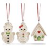 Set di decorazioni natalizie a forma di pan di zenzero “Holiday Cheers” Set di decorazioni natalizie a forma di pan di zenzero “Holiday Cheers”