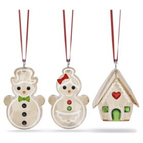 Set di decorazioni natalizie a forma di pan di zenzero “Holiday Cheers”