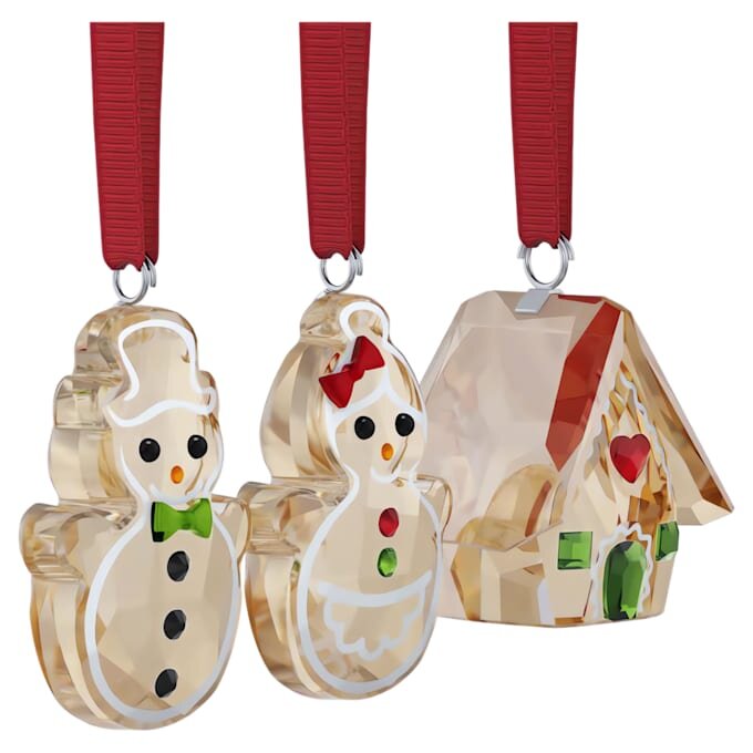 Set di decorazioni natalizie a forma di pan di zenzero “Holiday Cheers” Set di decorazioni natalizie a forma di pan di zenzero “Holiday Cheers”