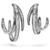 Set di ear cuff della Collezione Vienna (3) Piuma, Bianco, placcato in rutenio Set di ear cuff della Collezione Vienna (3) Piuma, Bianco, placcato in rutenio