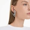 Set di ear cuff della Collezione Vienna (3) Piuma, Bianco, placcato in rutenio Set di ear cuff della Collezione Vienna (3) Piuma, Bianco, placcato in rutenio