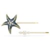 Set di forcine Idyllia (2), perle di cristallo, stella marina, multicolore, placcate in oro Set di forcine Idyllia (2), perle di cristallo, stella marina, multicolore, placcate in oro