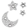 Set di gioielli per il corpo (4), Luna e Stelle, Bianco Set di gioielli per il corpo (4), Luna e Stelle, Bianco