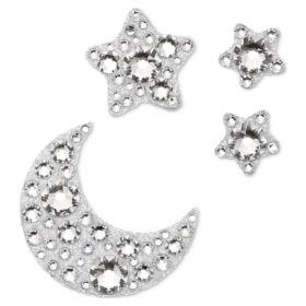Set di gioielli per il corpo (4), Luna e Stelle, Bianco