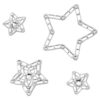 Set di gioielli per il corpo (4), Stella, Bianco Set di gioielli per il corpo (4), Stella, Bianco