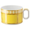 Tazza da tè con piattino Signum in porcellana, gialla Tazza da tè con piattino Signum in porcellana, gialla
