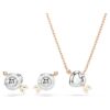 Set Idyllia con tagli misti, cuore con freccia, placcato in oro bianco e oro rosa Set Idyllia con tagli misti, cuore con freccia, placcato in oro bianco e oro rosa