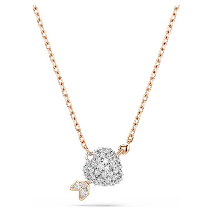 Set Idyllia con tagli misti, cuore con freccia, placcato in oro bianco e oro rosa Set Idyllia con tagli misti, cuore con freccia, placcato in oro bianco e oro rosa