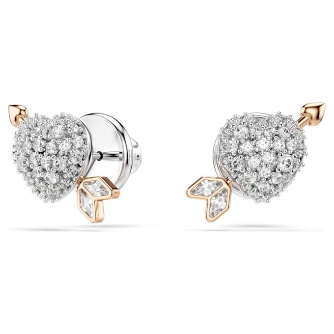Set Idyllia con tagli misti, cuore con freccia, placcato in oro bianco e oro rosa Set Idyllia con tagli misti, cuore con freccia, placcato in oro bianco e oro rosa