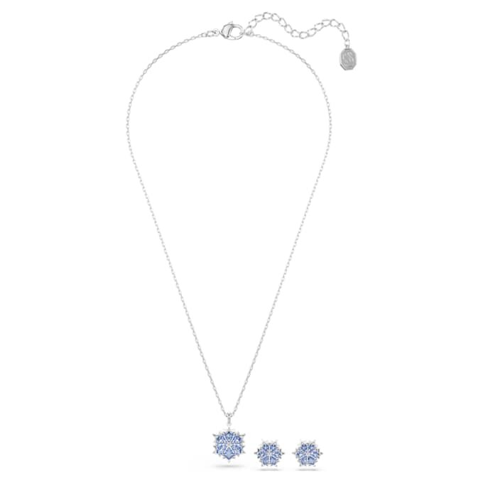 Set “Magic Set Snowflake”, blu, placcato in rodio Set “Magic Set Snowflake”, blu, placcato in rodio