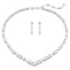 Set Mesmera con tagli misti, bianco, placcato in rodio
