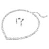 Set Mesmera con tagli misti, bianco, placcato in rodio