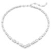Set Mesmera con tagli misti, bianco, placcato in rodio