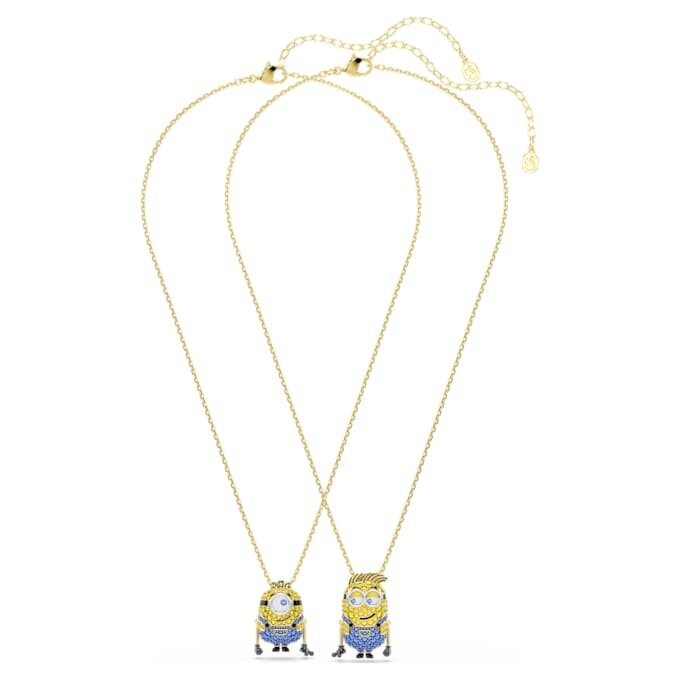 Set Minions James e Henry con pavé multicolore, placcato in oro Set Minions James e Henry con pavé multicolore, placcato in oro