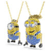 Set Minions James e Henry con pavé multicolore, placcato in oro Set Minions James e Henry con pavé multicolore, placcato in oro