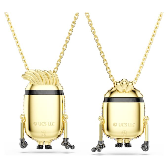 Set Minions James e Henry con pavé multicolore, placcato in oro Set Minions James e Henry con pavé multicolore, placcato in oro