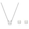 Set Stilla con taglio rotondo, bianco, placcato in rodio Set Stilla con taglio rotondo, bianco, placcato in rodio