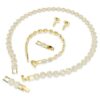 Set Una Angelic (3 pezzi), taglio rotondo, bianco, placcato oro Set Una Angelic (3 pezzi), taglio rotondo, bianco, placcato oro
