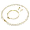 Set Una Angelic (3 pezzi), taglio rotondo, bianco, placcato oro Set Una Angelic (3 pezzi), taglio rotondo, bianco, placcato oro
