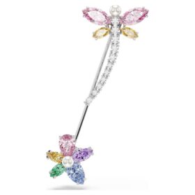 Spilla Ariana Grande X Swarovski con tagli misti, libellula, multicolore, placcata in rodio