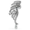 Spilla della Collezione Vienna “Feather”, bianca, placcata in rutenio Spilla della Collezione Vienna “Feather”, bianca, placcata in rutenio