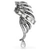 Spilla della Collezione Vienna “Feather”, bianca, placcata in rutenio Spilla della Collezione Vienna “Feather”, bianca, placcata in rutenio