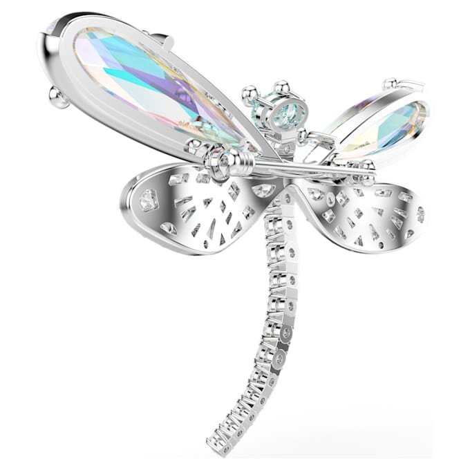Spilla e accessorio per capelli Ariana Grande X Swarovski con perla di cristallo, tagli misti, libellula, bianco, placcato in rodio Spilla e accessorio per capelli Ariana Grande X Swarovski con perla di cristallo, tagli misti, libellula, bianco, placcato in rodio