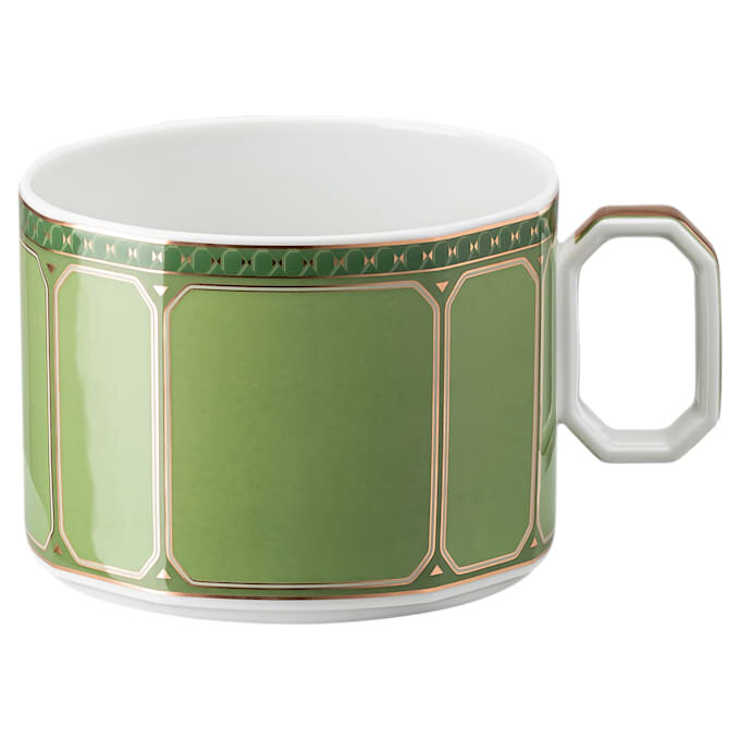 Tazza con piattino Signum in porcellana, verde Tazza con piattino Signum in porcellana, verde