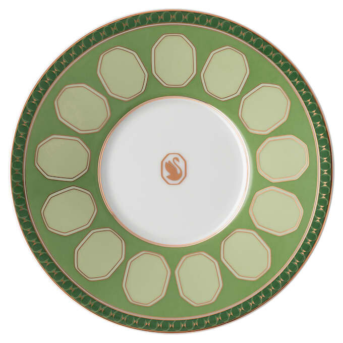 Tazza da caffè Signum con piattino in porcellana, verde Tazza da caffè Signum con piattino in porcellana, verde