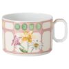 Tazza da tè Idyllia con piattino in porcellana, motivo Crystal Print, bouquet, multicolore