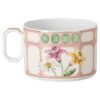 Tazza da tè Idyllia con piattino in porcellana, motivo Crystal Print, bouquet, multicolore