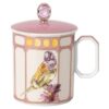 Tazza Idyllia in porcellana, motivo con cristalli, fringuello, rosa Tazza Idyllia in porcellana, motivo con cristalli, fringuello, rosa