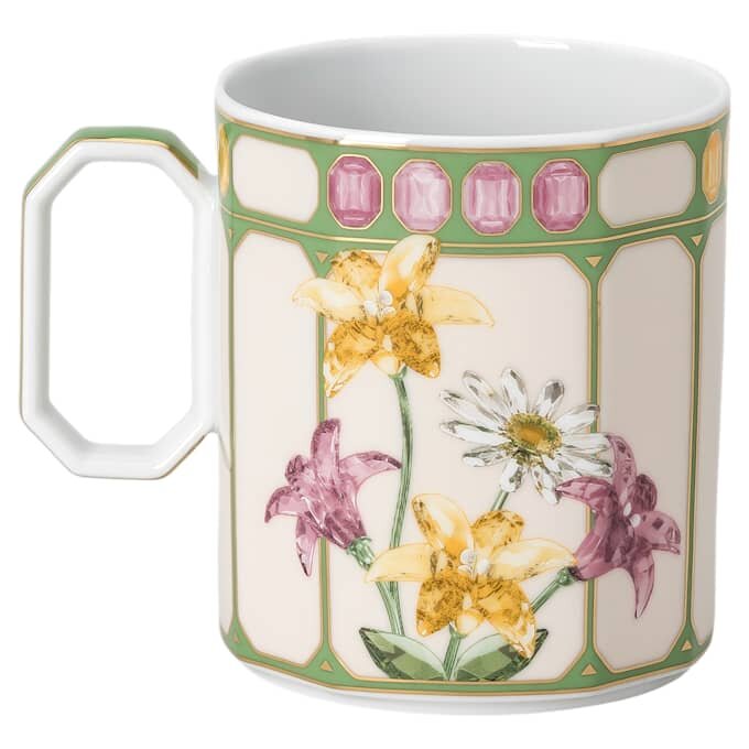 Tazza Idyllia in porcellana, motivo con stampa in cristallo, pigliamosche, verde Tazza Idyllia in porcellana, motivo con stampa in cristallo, pigliamosche, verde