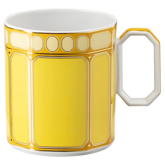 Tazza Signum con coperchio in porcellana, gialla Tazza Signum con coperchio in porcellana, gialla